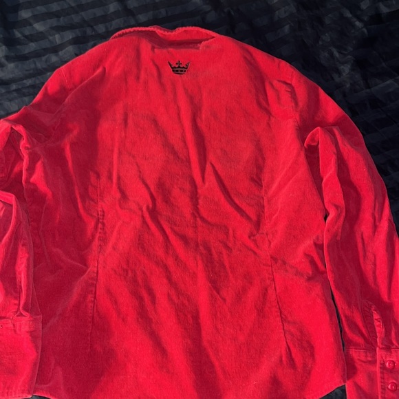 Women’s Large HARLEY DAVIDSON MOTORCYCLES CORDUROY SHIRT LONG SLEEVE BLOUSE - Picture 4 of 5